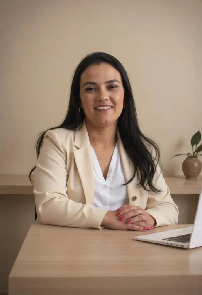 Berenice Reis, tricologista e fundadora da Magia Capilar, em sua clínica em Conselheiro Lafaiete (MG)